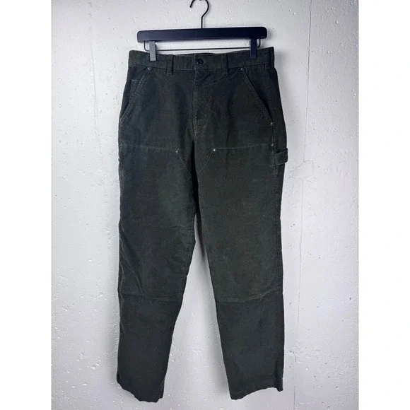 Gap Mens Corduroy Carpenter Pants in Mistletoe Green Double Knee Size 31x32 - Picture 5 of 14